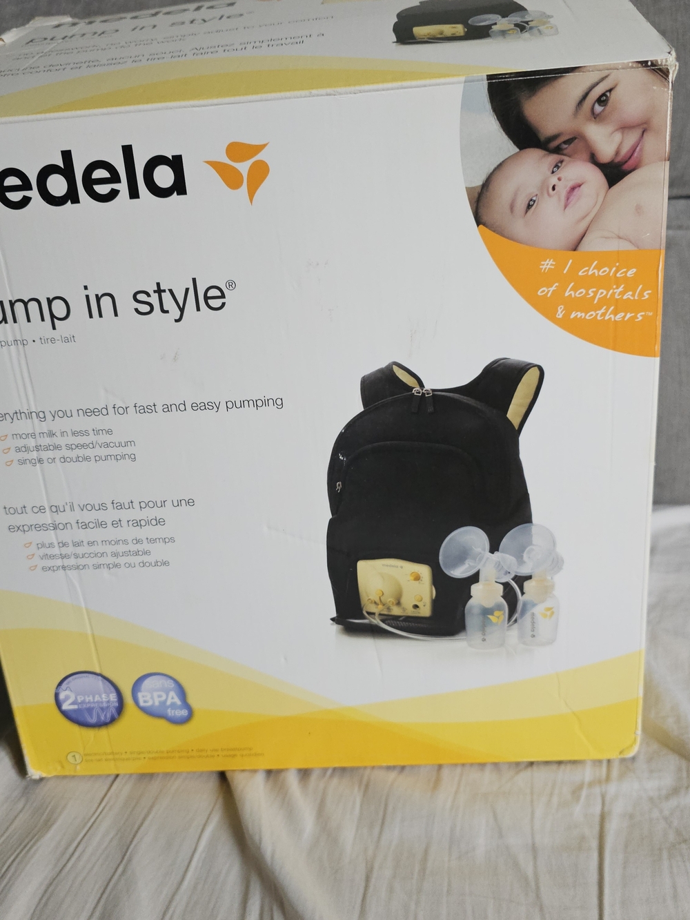 Medela Black and Yellow Nursing Pump Backpack